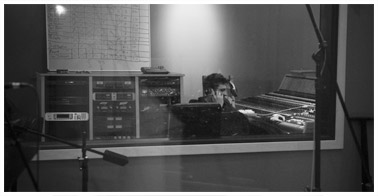 Mike in the booth.